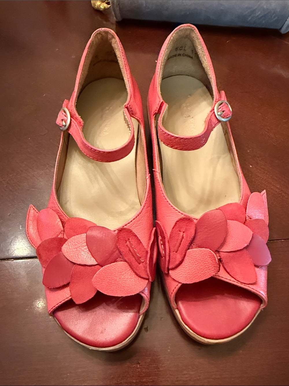 Women’s Pink Floral Mary Jane Sandals